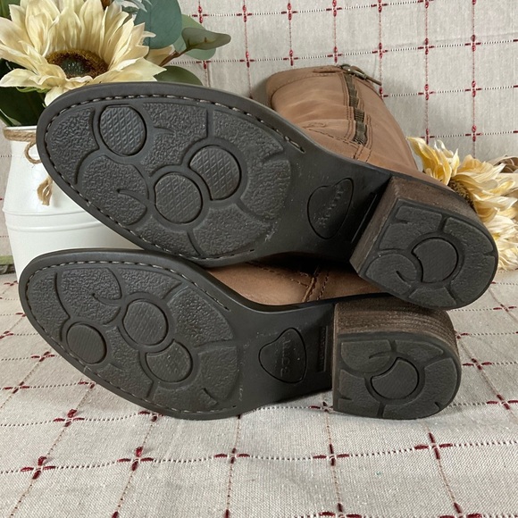 BORN Fannar Distressed Brown Leather Knee High Boots Size 6 NWOB Riding Boots - Picture 6 of 12